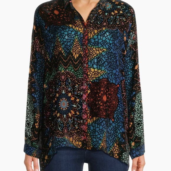 NWT Johnny Was The Audrey Oversized Floral Blouse Sz L - Picture 5 of 5